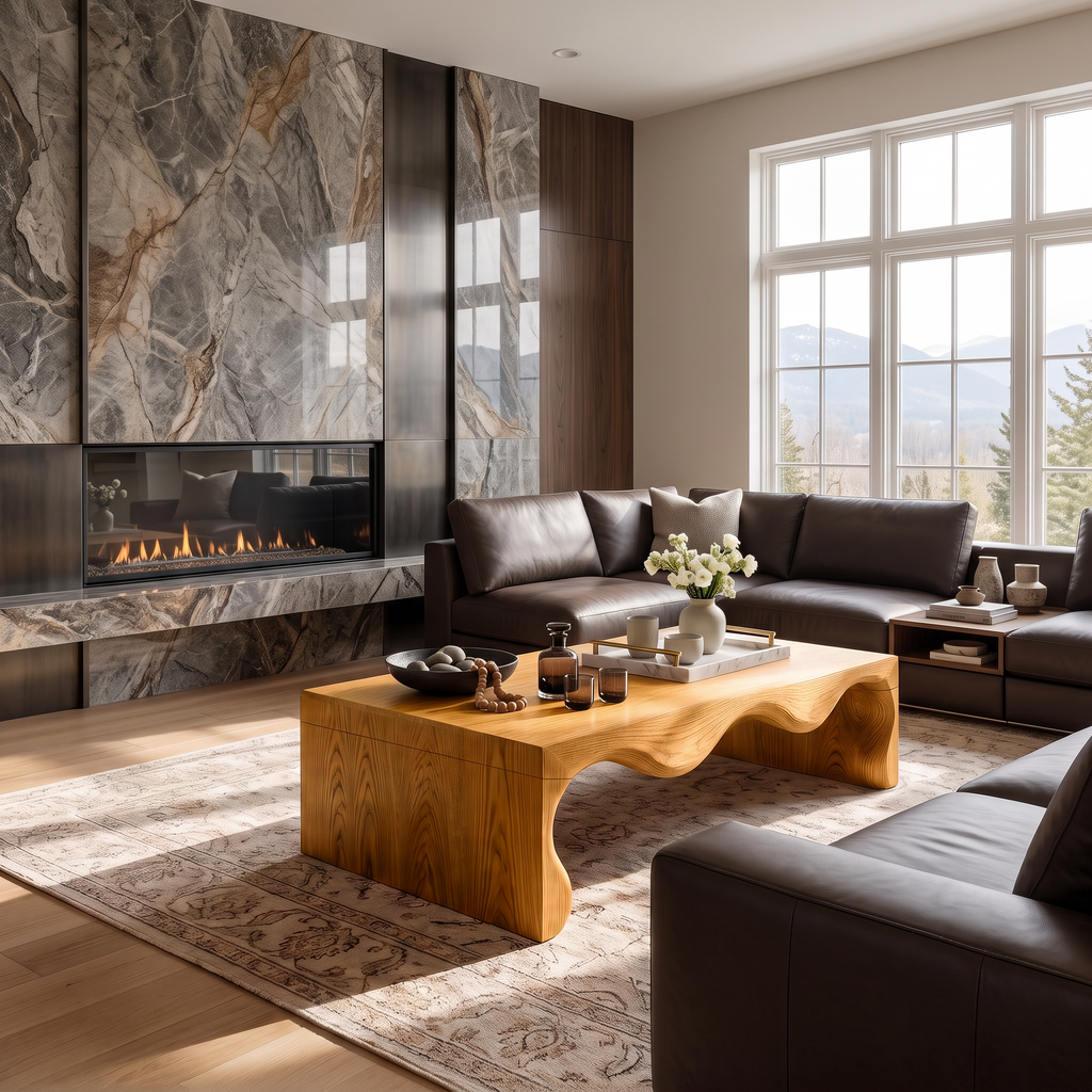 Modern Small Coffee Table With Streamlined Minimalist Frame For Living Room