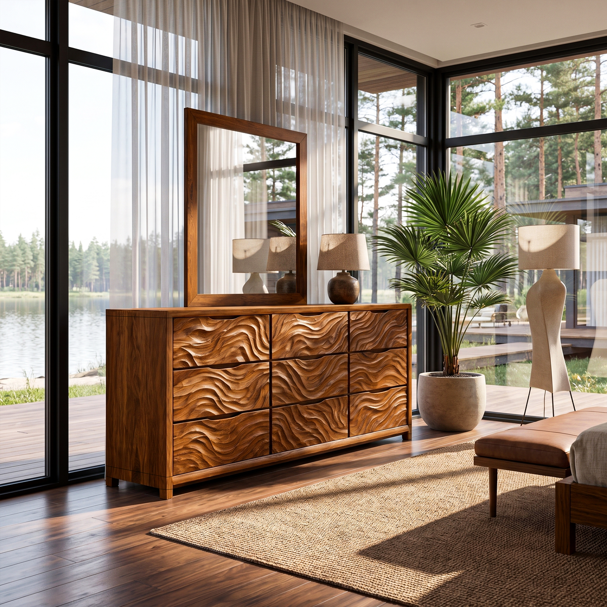 Modern Wooden Dresser For Bedroom Storage