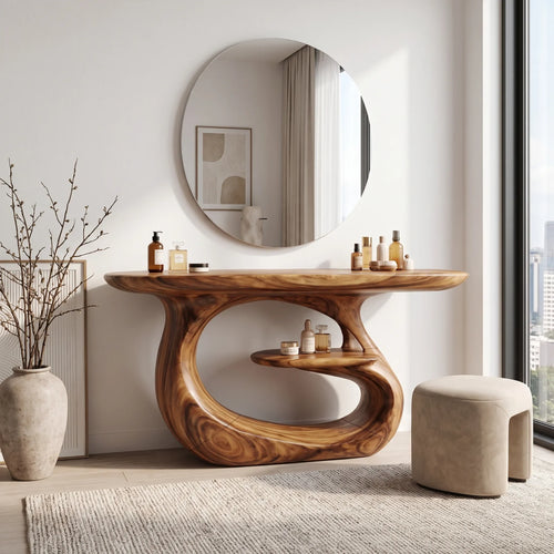 Airy Makeup Vanity Modern Vanity Desk Vanity Table Floating Design For Bedroom