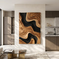 Organic Modern Abstract Wooden Wall Art Kitchen