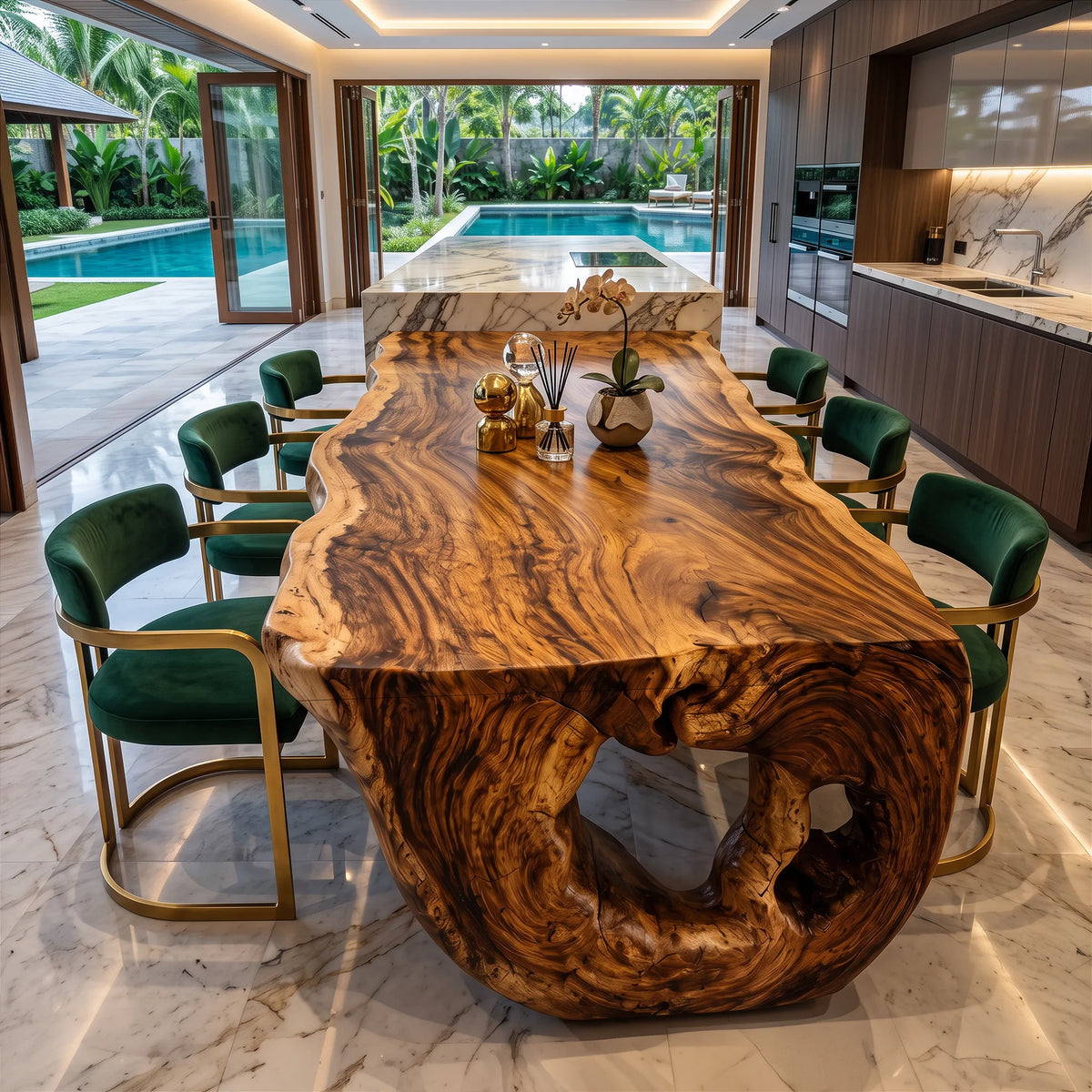 Sculptural Dining Table Top Luxury Dining Room