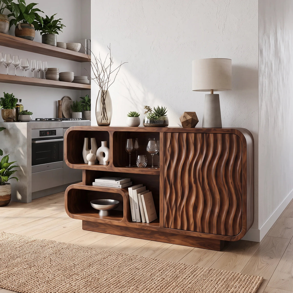 Organic Modern Sideboard Cabinet With Storage Kitchen