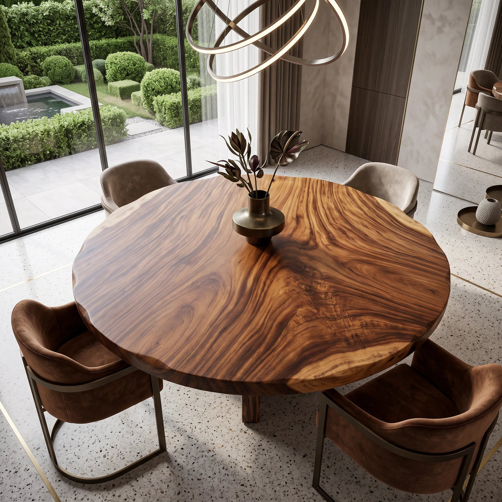 Contemporary Round Dining Table Top Luxury Dining Room