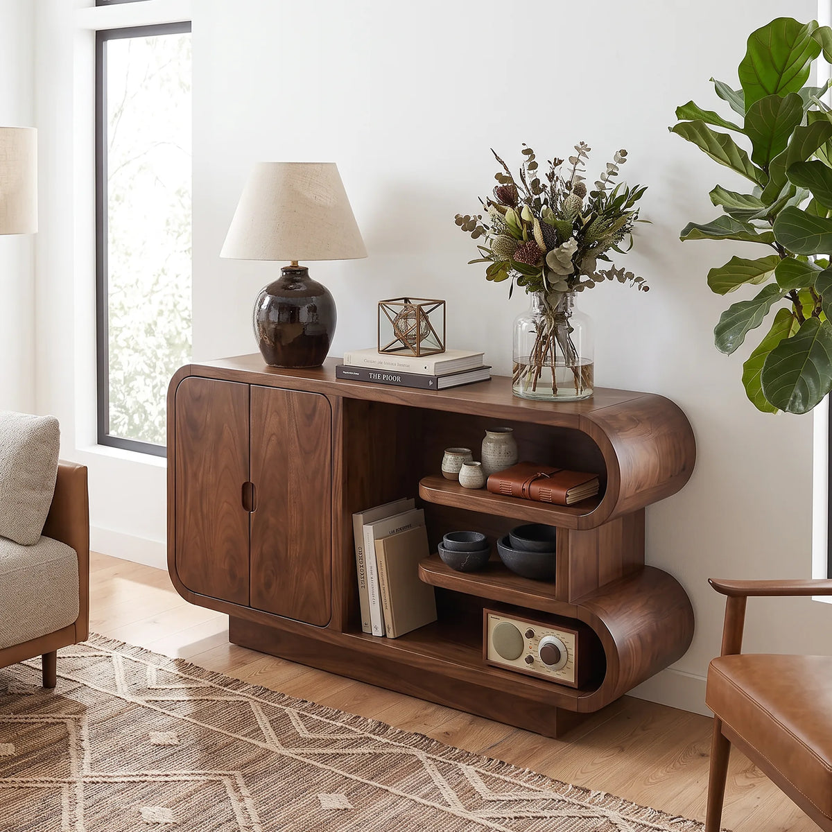 Organic Modern Storage Credenza Living Room