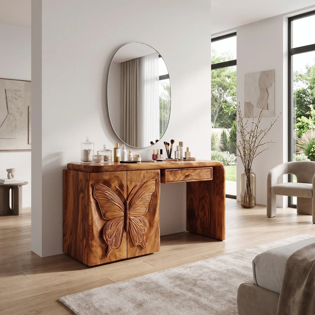 Whimsical Makeup Vanity Vanity And Dressing Table Butterfly Cabinet For Bedroom