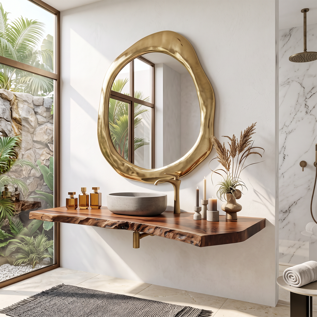 Handcrafted Live Edge Vanity For Compact Bathrooms