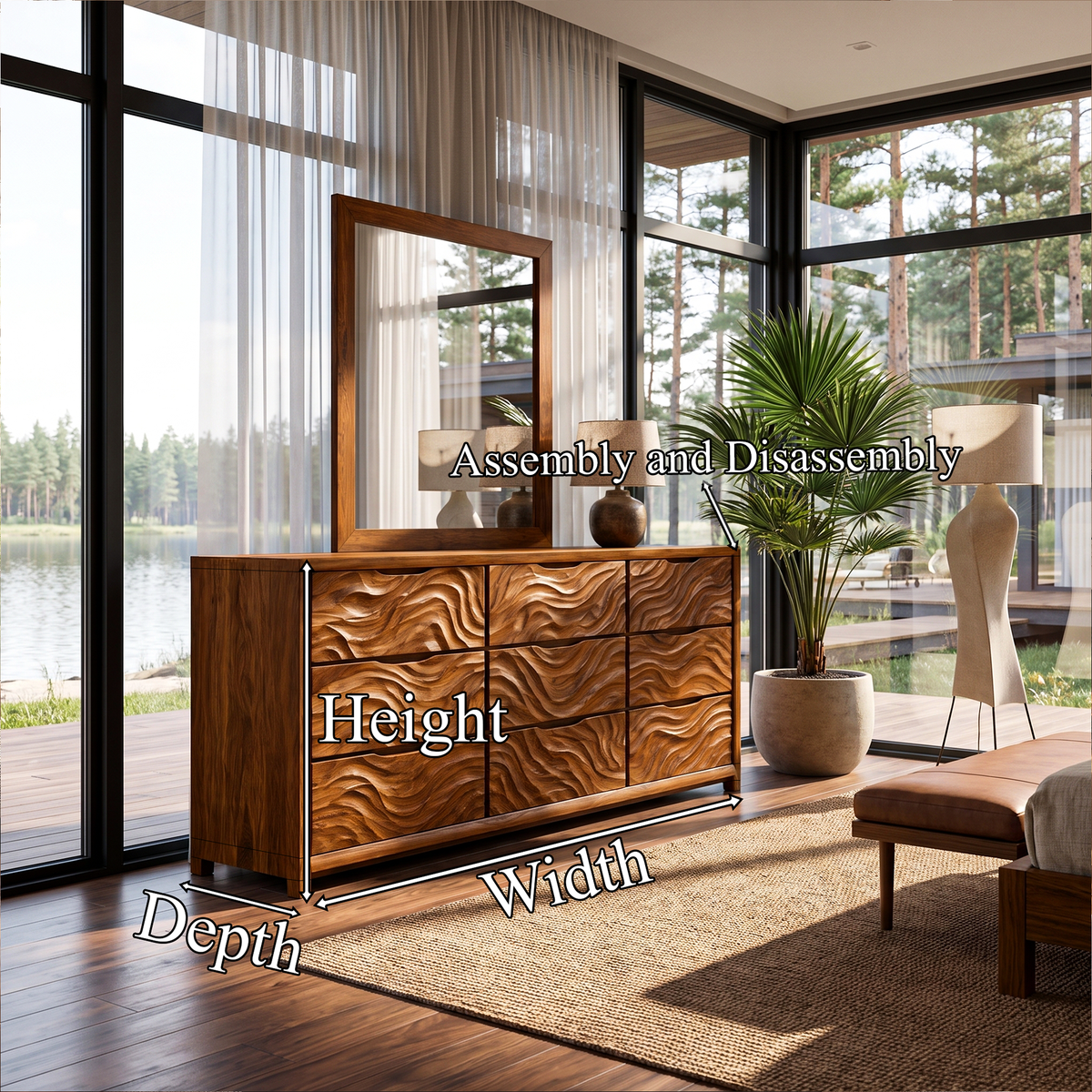 Modern Wooden Dresser For Bedroom Storage