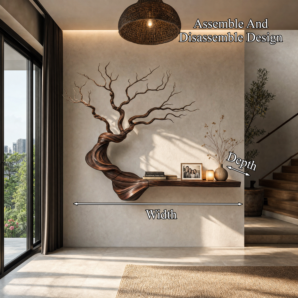 Organic Tree Bookcase With Flowing Branch Shelves For Living Room