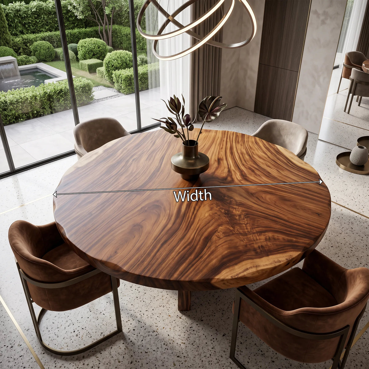 Contemporary Round Dining Table Top Luxury Dining Room