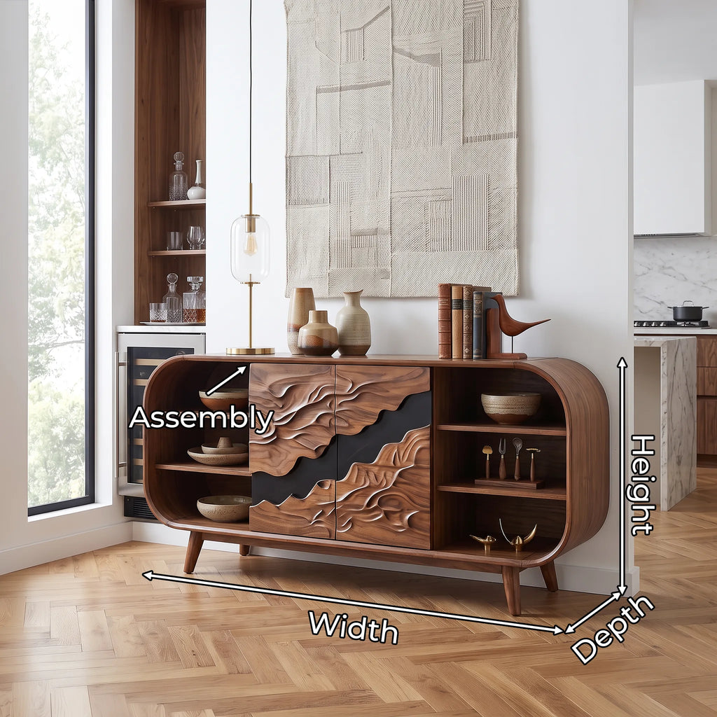 Handcrafted Sideboard Buffet Cabinet Modern Kitchen