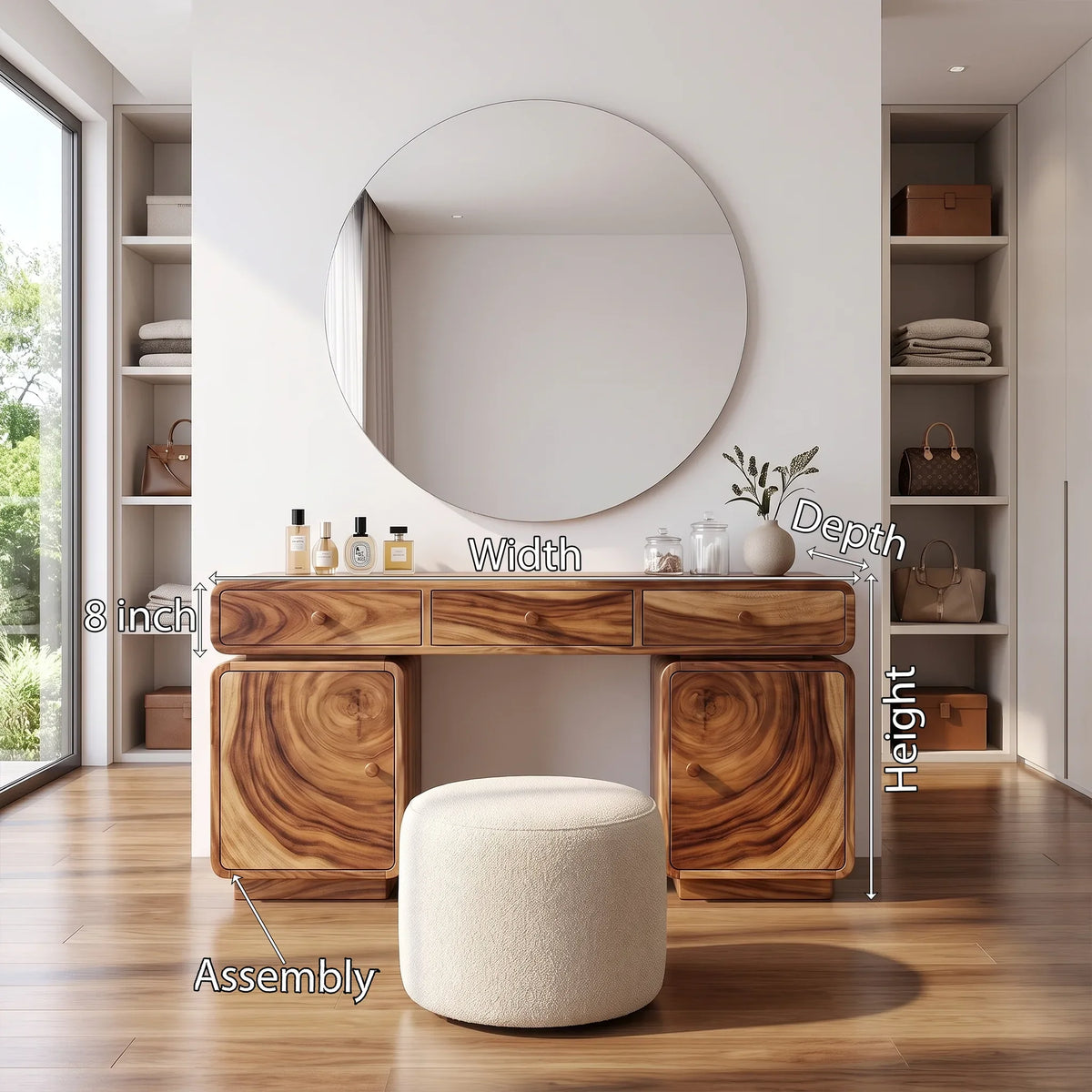 Delightful Makeup Vanity Bedroom Vanity Dressing Table Carved Drawers For Bedroom