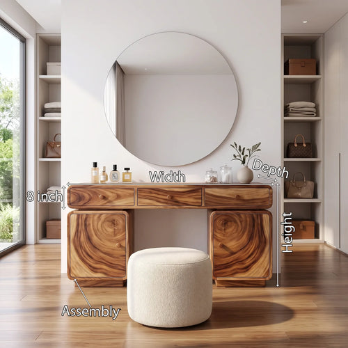 Delightful Makeup Vanity Bedroom Vanity Dressing Table Carved Drawers For Bedroom