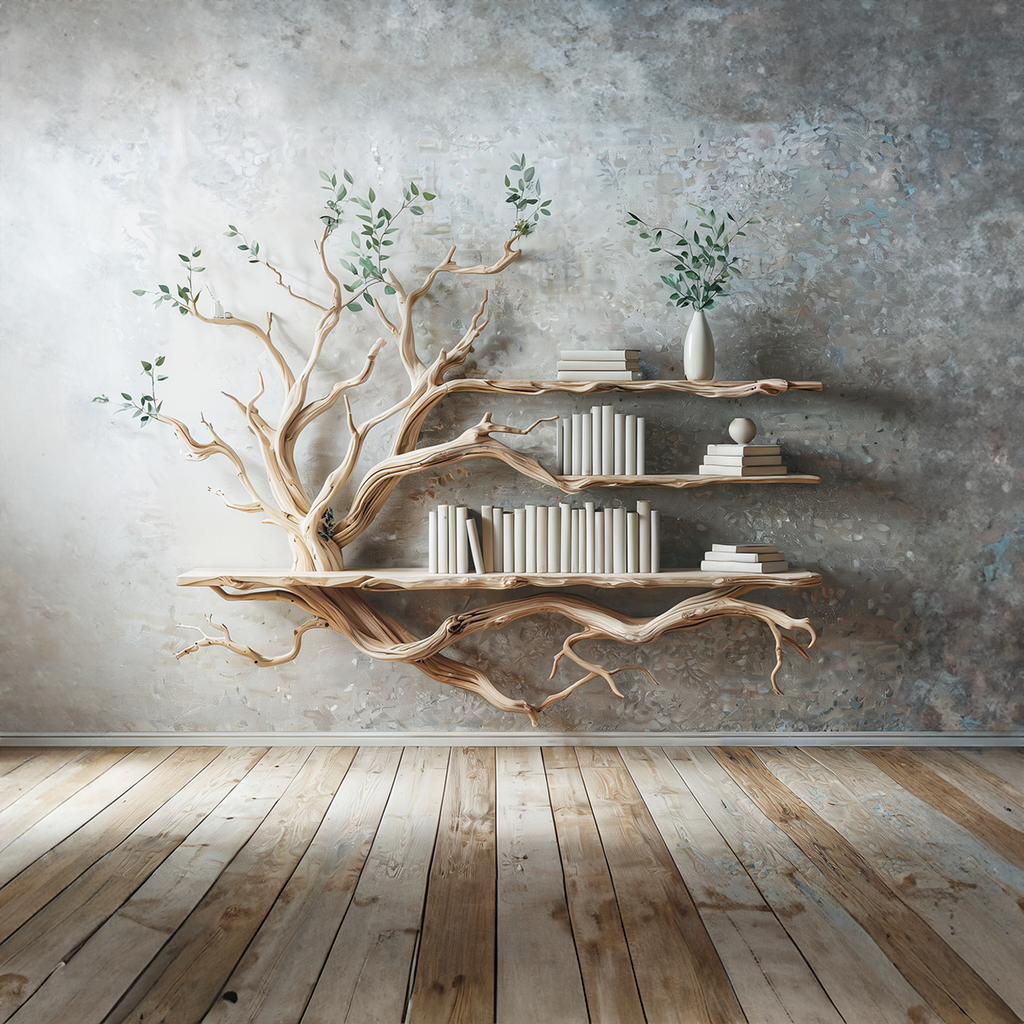 Wall Mounted Book Shelf Mid Century Bookcase Custom Floating Bookshelf