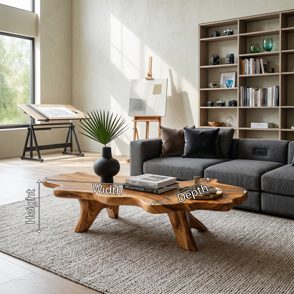 Handcrafted Low Table For Artisan Living Room