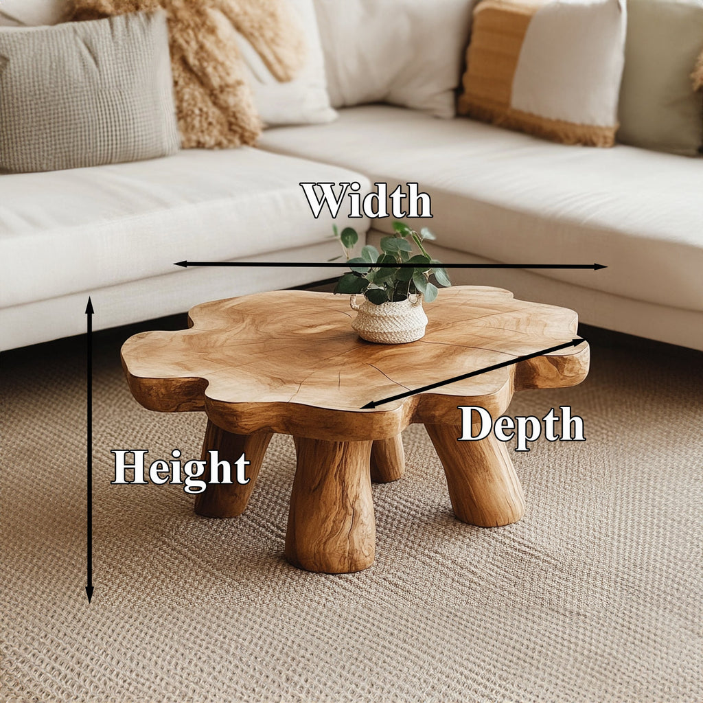 Farmhouse Living Edge Coffee Table With Reclaimed Wood