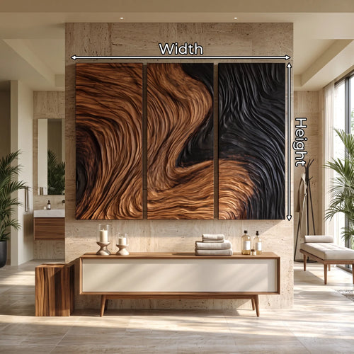 Coastal Modern Wooden Wall Art Master Bedroom