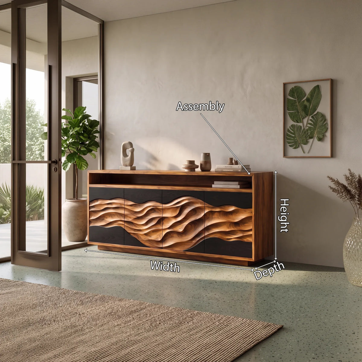 Modern Organic Dune Buffet Bright Dining Room