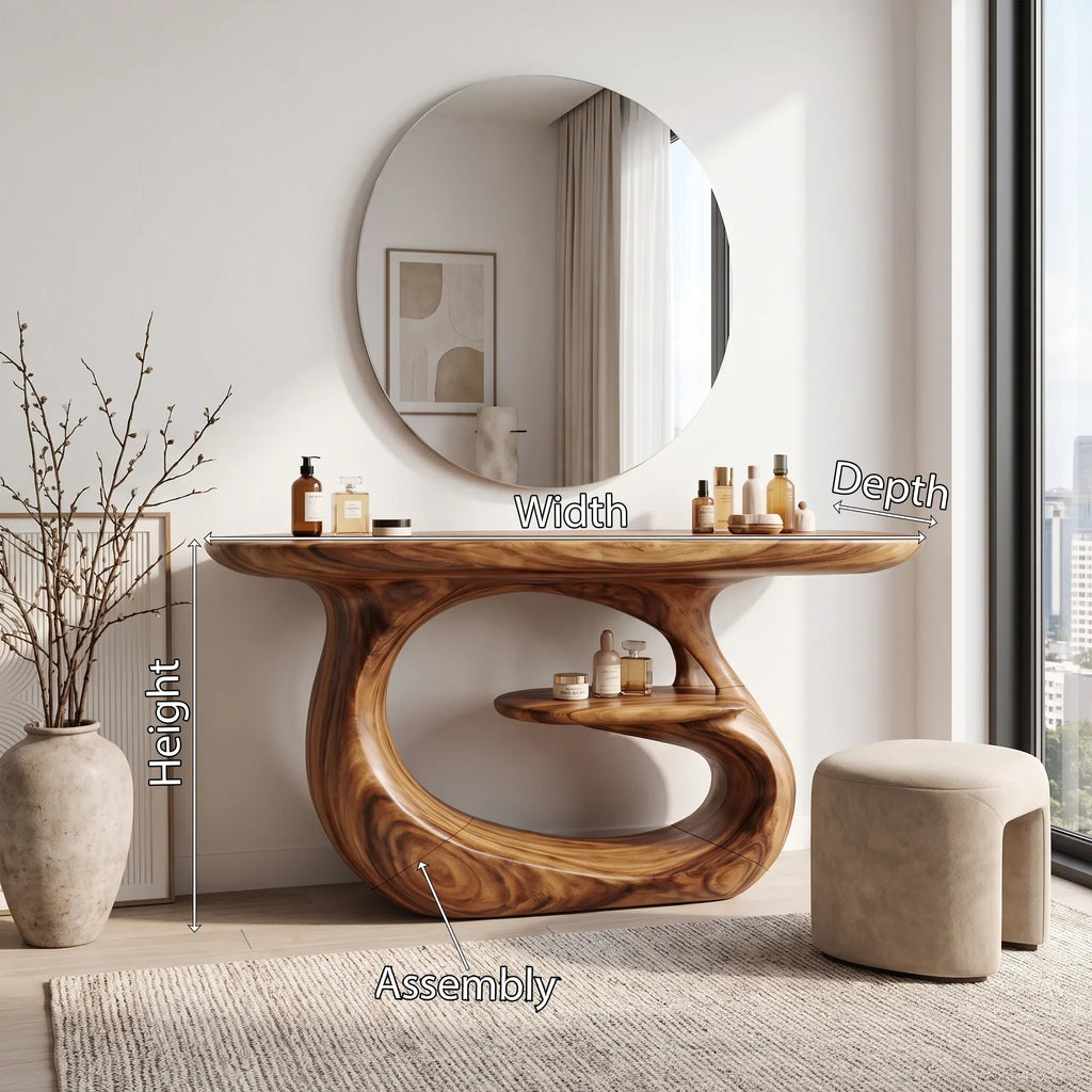 Airy Makeup Vanity Modern Vanity Desk Vanity Table Floating Design For Bedroom