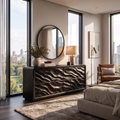 Modern Wide 4 Drawer Dresser For Bedroom