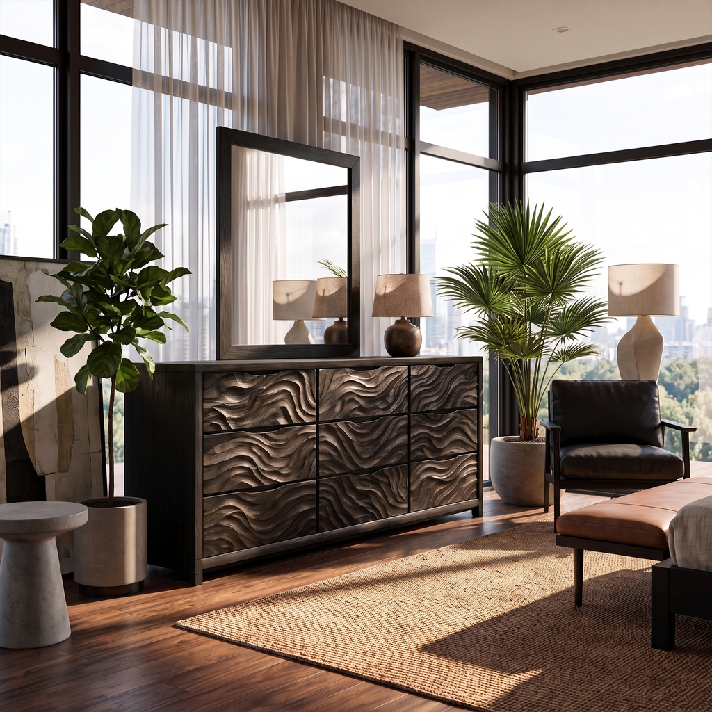 Modern Wooden Dresser For Bedroom Storage