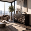Modern Wide Wooden 6 Drawer Dresser For Bedroom Storage