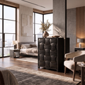 Rustic Wooden Dresser With Textured Wood Grain Front For Bedroom