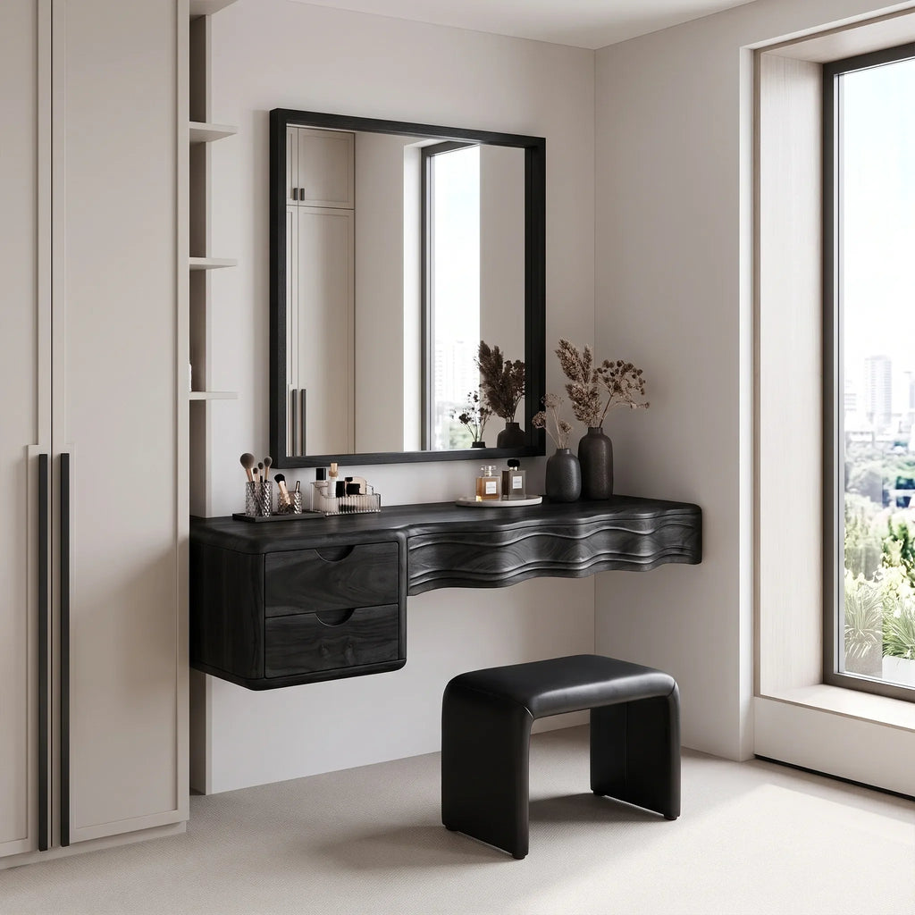 Refined Makeup Vanity Desk Bedroom Vanity Dressing Table Drawer Storage For Bedroom