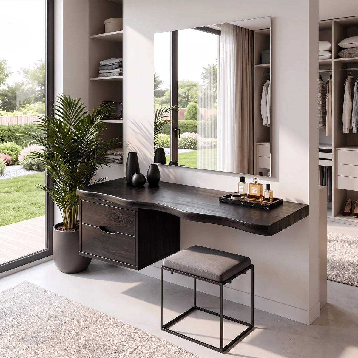 Inviting Makeup Vanity Vanity Desk Dressing Table Floating Drawer For Bedroom