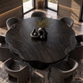 Mid Century Round Wood Table Top Dining Room