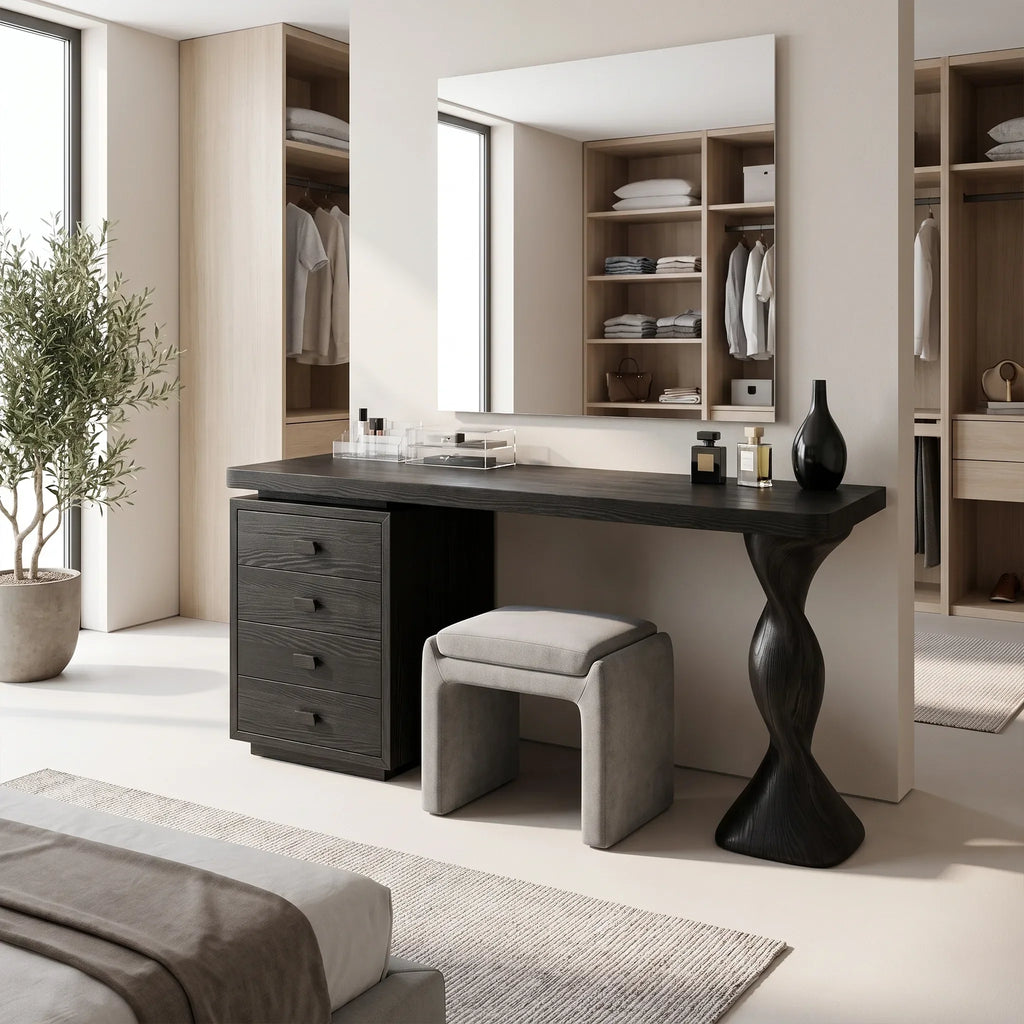 Calm Makeup Vanity Bedroom Vanity Beauty Vanity Desk Four Drawers For Bedroom