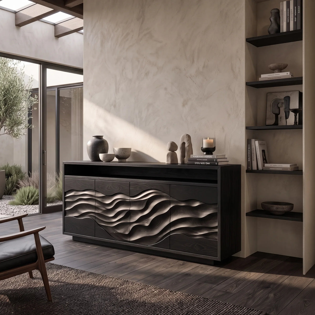 Modern Organic Dune Buffet Bright Dining Room
