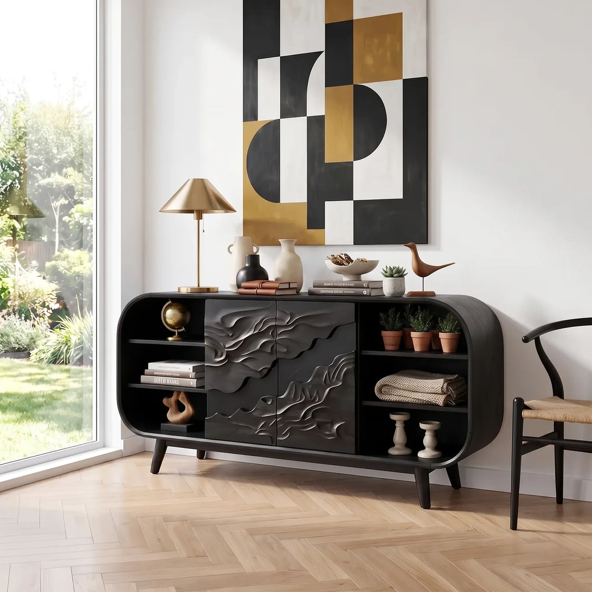 Handcrafted Sideboard Buffet Cabinet Modern Kitchen