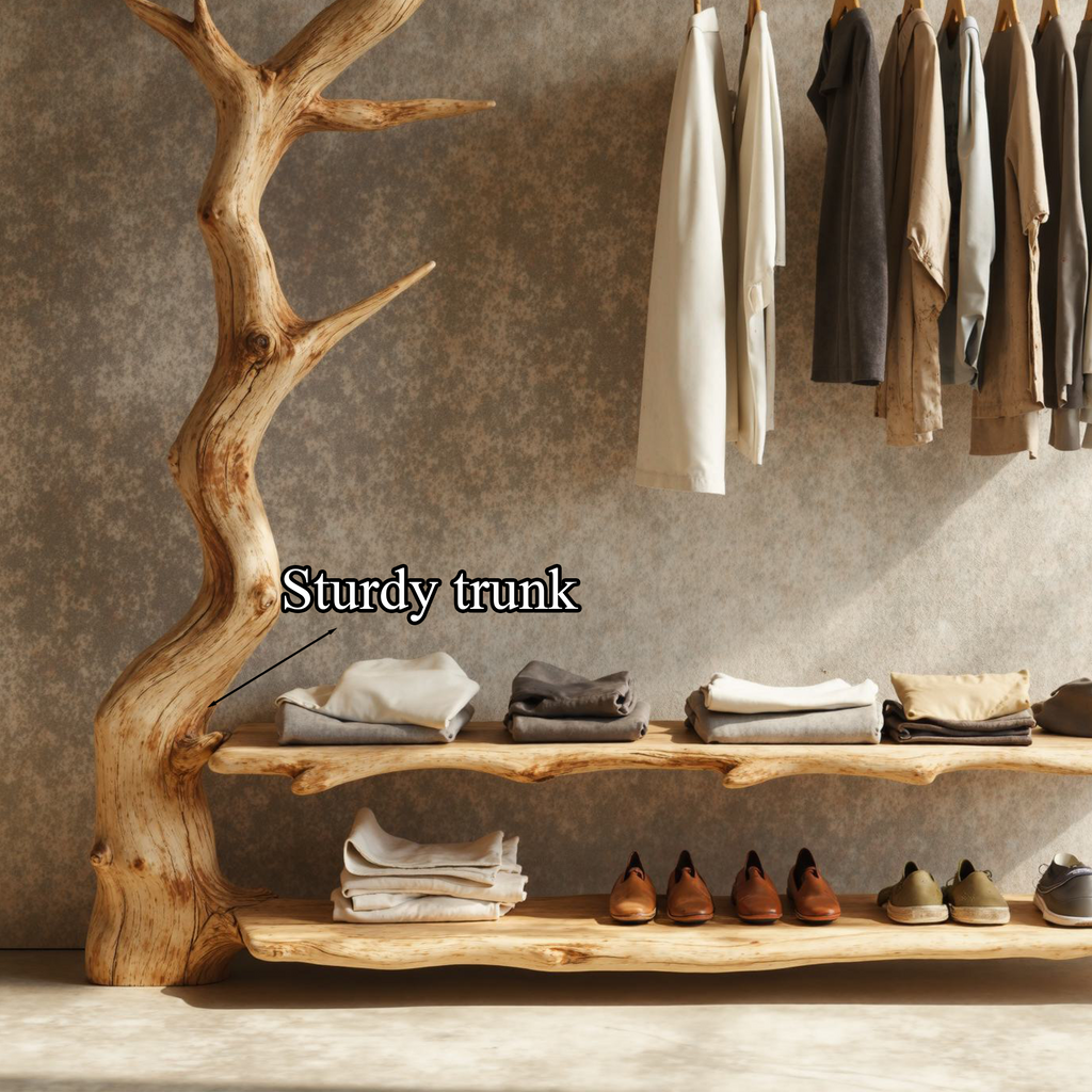 Rustic Standing Coat Rack Wall Clothes Rack Tree Branch Coat Rack