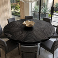 Mid Century Live Edge Round Table Top Penthouse