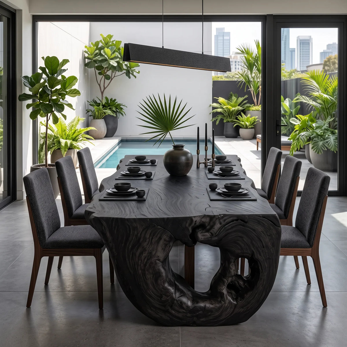 Sculptural Dining Table Top Luxury Dining Room
