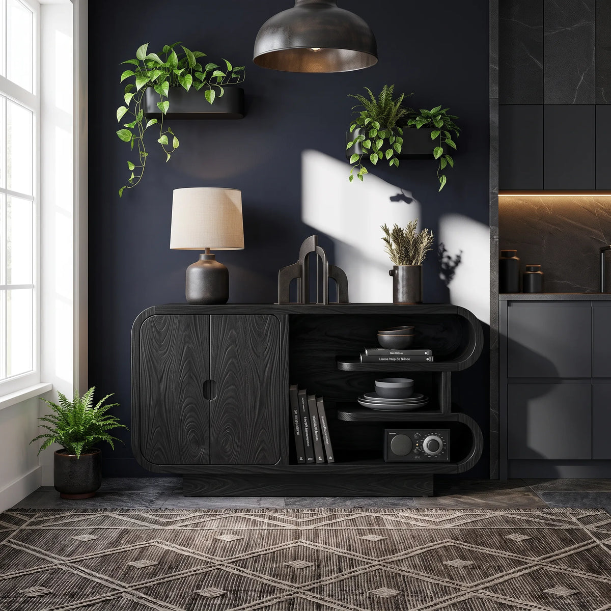 Organic Modern Storage Credenza Living Room