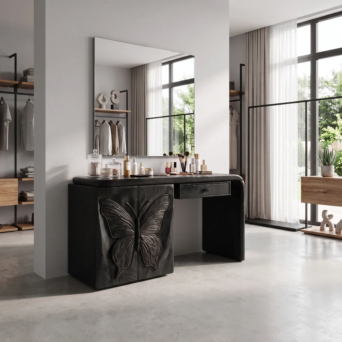 Whimsical Makeup Vanity Vanity And Dressing Table Butterfly Cabinet For Bedroom