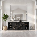 Mid Century Grooved Carved Sideboard Modern Entryway