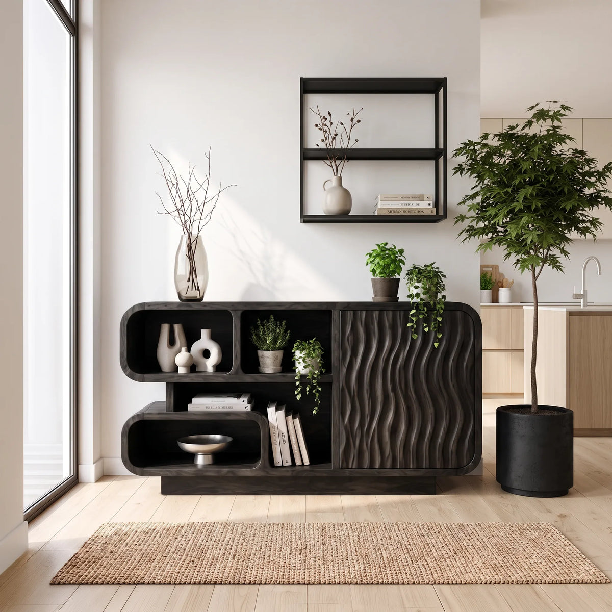 Organic Modern Sideboard Cabinet With Storage Kitchen