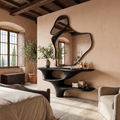 Rustic Live Edge Cosmetic Table For Bedroom Decor Ideas