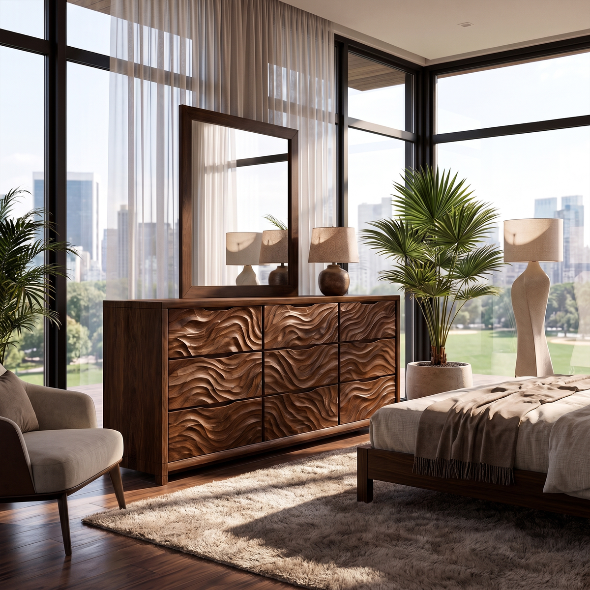 Modern Wooden Dresser For Bedroom Storage