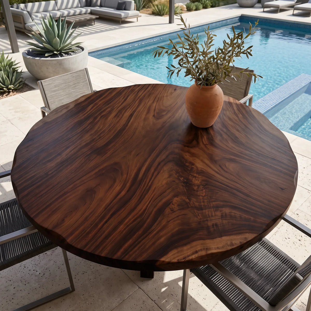 Contemporary Round Dining Table Top Luxury Dining Room