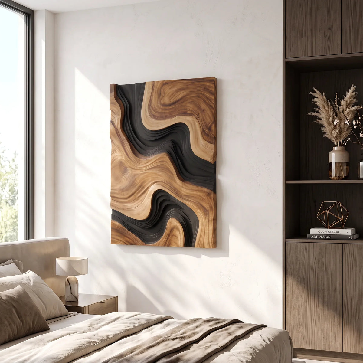 Organic Modern Abstract Wooden Wall Art Kitchen