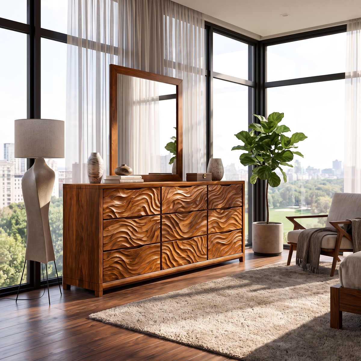 Modern Wooden Dresser For Bedroom Storage