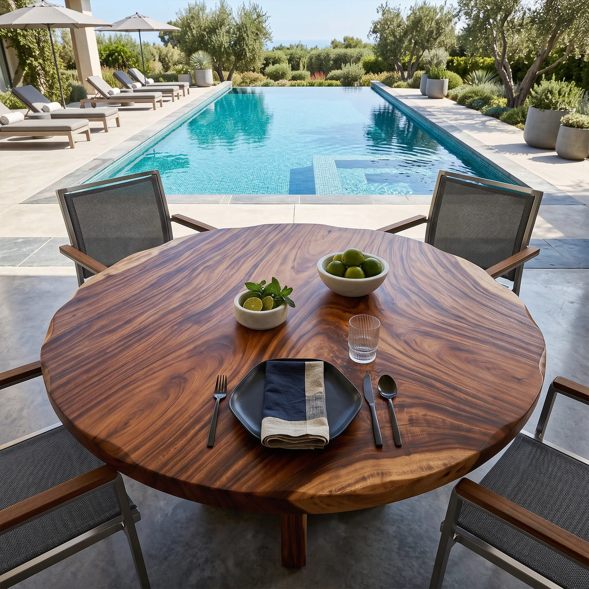 Contemporary Round Dining Table Top Luxury Dining Room