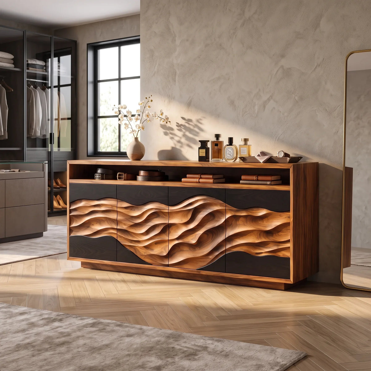 Modern Organic Dune Buffet Bright Dining Room
