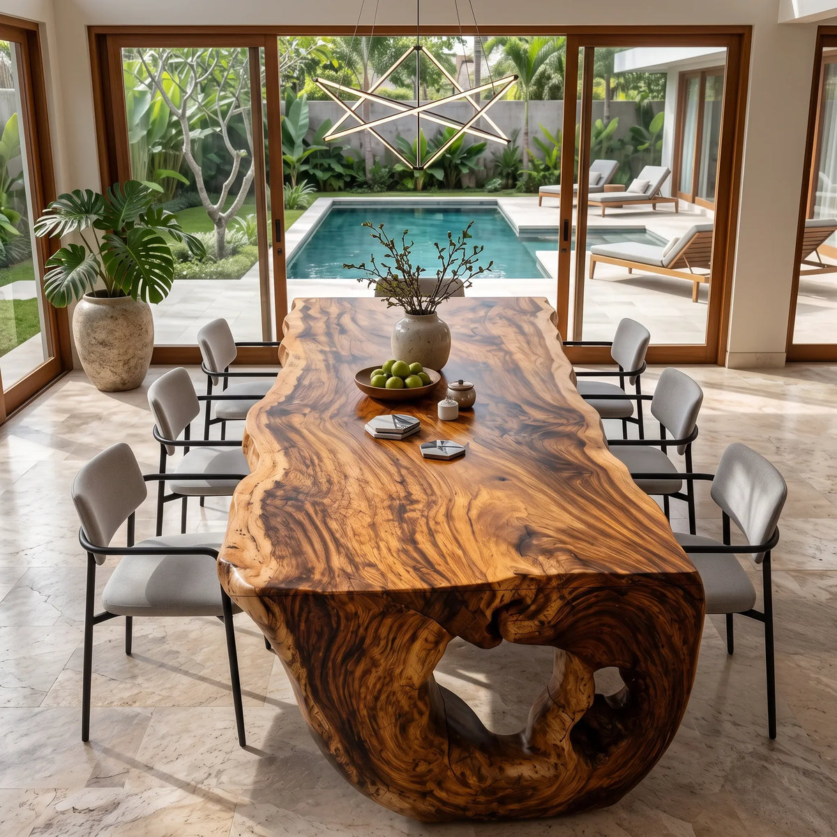 Sculptural Dining Table Top Luxury Dining Room