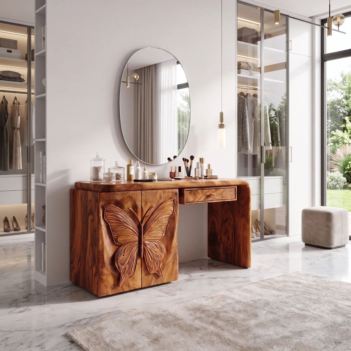 Whimsical Makeup Vanity Vanity And Dressing Table Butterfly Cabinet For Bedroom