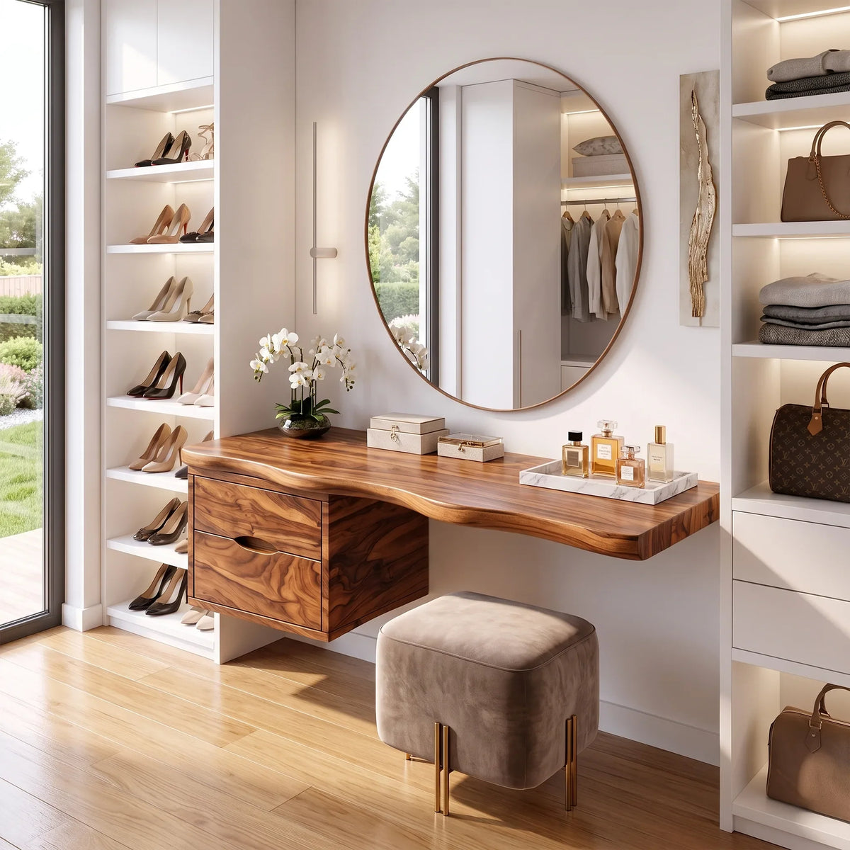 Inviting Makeup Vanity Vanity Desk Dressing Table Floating Drawer For Bedroom