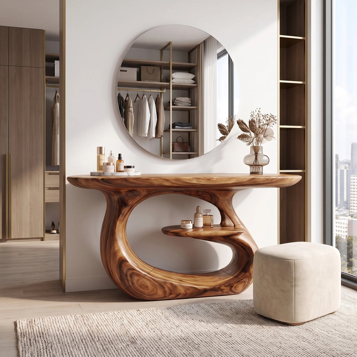 Airy Makeup Vanity Modern Vanity Desk Vanity Table Floating Design For Bedroom